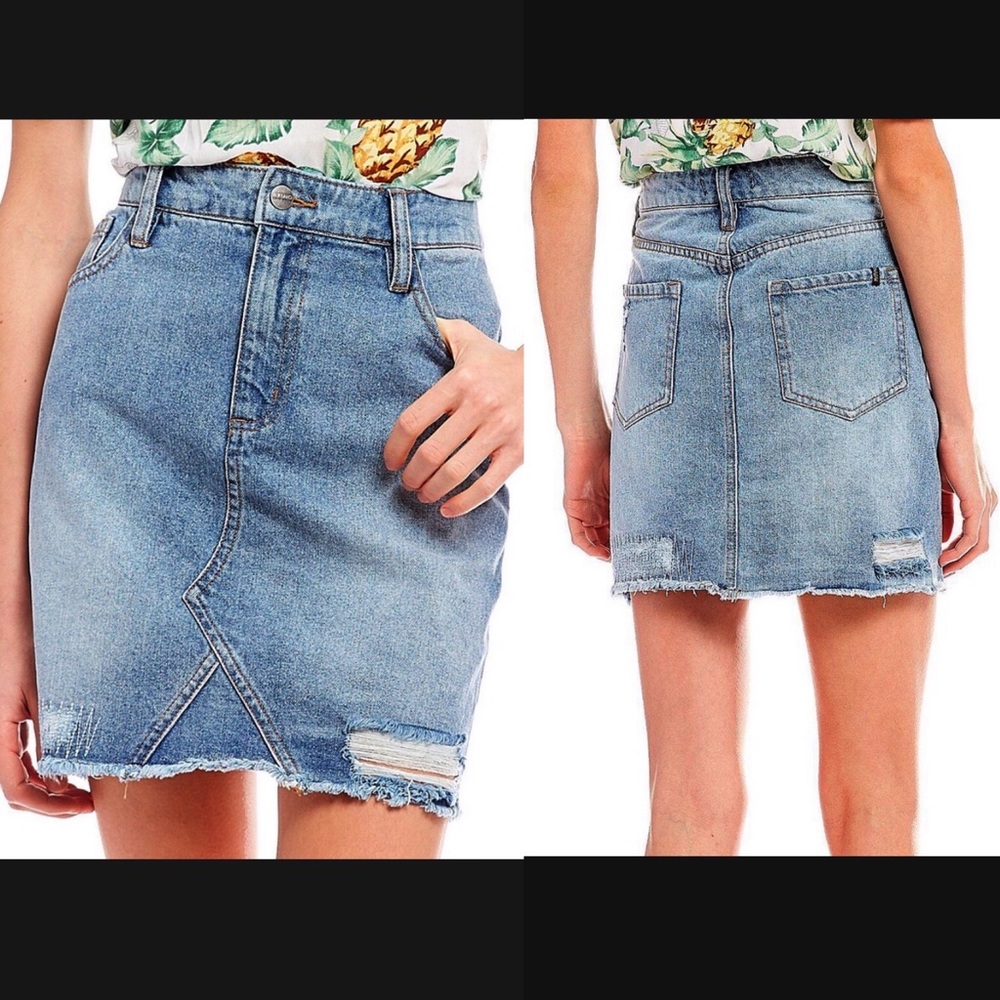 NWT Buffalo David Bitton High Rise Denim Skirt